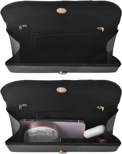 Vista 5 de TINDTOP Bolsos de mano para mujer de noche, bolsas de mano formales de fiesta, bolsos de hombro brillantes sobre bolsos de boda cóctel graduación