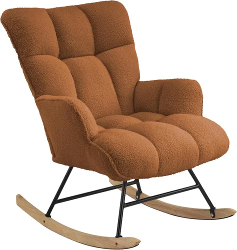 Vista 19 de Mecedora para guardería, silla deslizante para interiores, cómodas sillas de lactancia compactas para espacios pequeños, sala de estar, aula Negro
