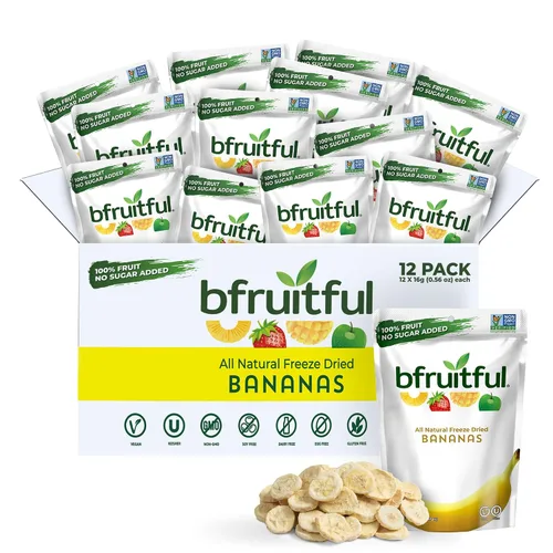 Vista 18 de bfruitful Manzana liofilizada + canela, sin azúcar añadido, paquete de bocadillos de frutas liofilizadas o para niños y adultos, bocadillos