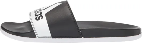 Vista 9 de adidas Sandalias Adilette unisex, cómodas, para adulto, Negro, blanco, blanco, 5