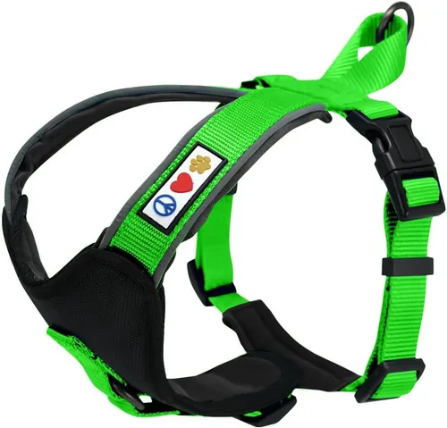 Vista 11 de Arnés para perro Pawtitas para entrenamiento de suave, ajustable, reflectante, acolchado para cachorros, Azul