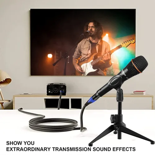Vista 5 de Cable XLR, cables de micrófono de 1.5 pies, cable XLR corto macho a hembra de 3 pines adecuado para sistemas de altavoces, estación de radio