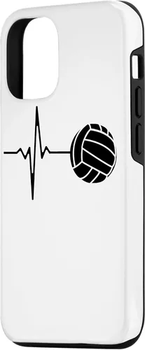 Vista 2 de iPhone 15 Volleyball Player Volleyball Lover, Volleyball Heartbeat Case