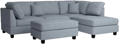 Vista 11 de Poundex Sofás tapizados/seccionales/sillones, gris