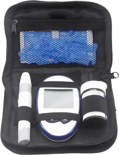Vista 7 de Estuche de viaje para diabetes, estuche organizador de transporte para diabéticos, estuche para monitor de glucosa, bolsa de almacenamiento