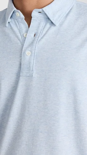 Vista 6 de Faherty Polo Movement para hombre, Cardiff Blue Heather