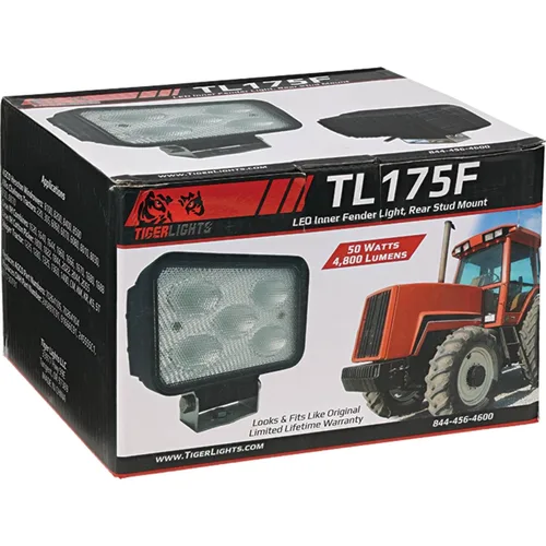 Vista 7 de Tiger Lights TL175F - Luz de inundación rectangular LED de 12 V, compatible con/repuesto para Agco Hesston 8200, 8400, 8500 70264105, 70264104