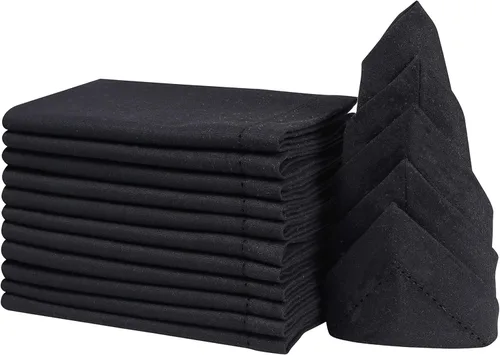 Vista 14 de Juego de 12 servilletas de tela con vainica, servilletas de tela, servilletas de algodón lavables, servilletas de algodón lavables, servilletas