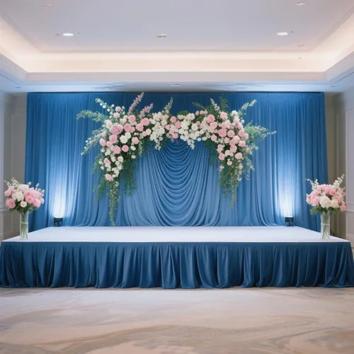 Vista 8 de Efavormart - Cubierta de escenario plegable de poliéster para plataforma de boda, color negro, 16 pulgadas x 10 pies