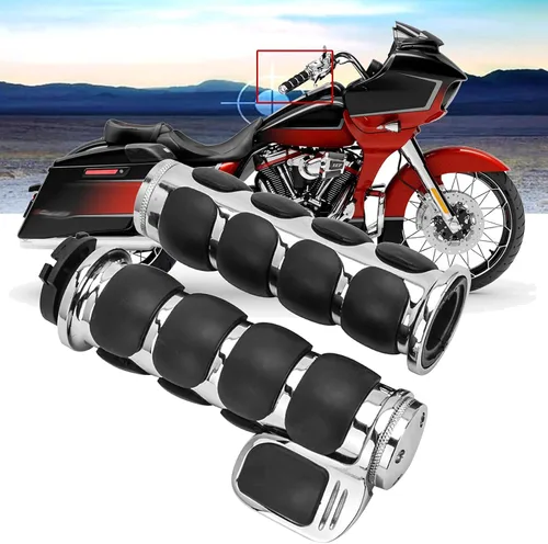 Vista 9 de Empuñaduras negras de manillar de motocicleta de 1 pulgada con acelerador compatible con Sportster 883 Street Bike Dirt Bike Cruiser y Chopper