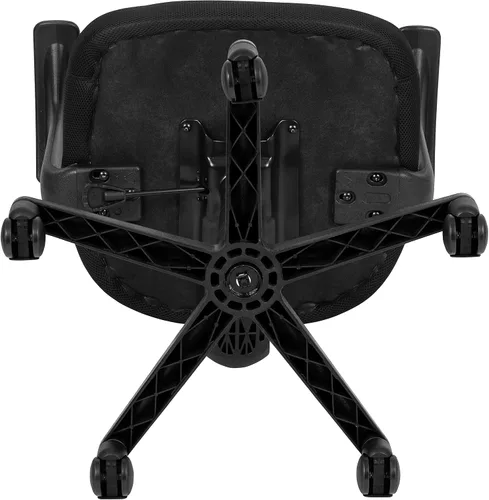 Vista 9 de Flash Furniture Flash Fundamentals Silla de oficina ergonómica giratoria de malla negra con brazos