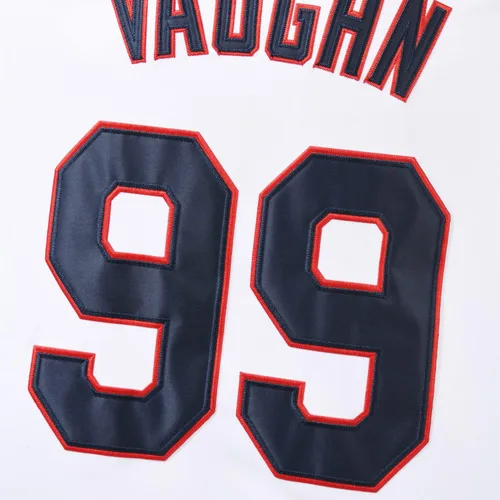 Vista 4 de BafrA Camiseta para hombre #99 Ricky Vaughn de los años 90, ropa de hip hop, camiseta de béisbol de película, camiseta cosida para fanáticos