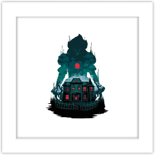 Vista 10 de Trends International Gallery Pops IT Chapter Two - Póster ilustrado de pared de Neibolt House, 12 x 12 pulgadas, versión de marco negro
