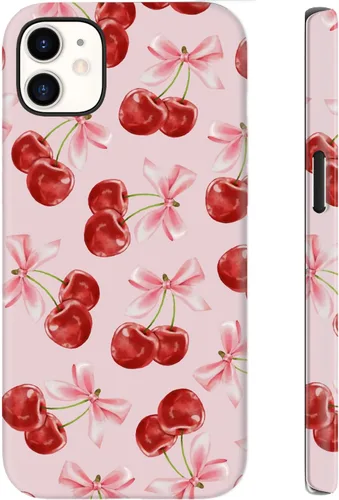 Vista 114 de Funda para iPhone 12 Mini, compatible con carga inalámbrica, protección de doble capa con elegante diseño de flores silvestres, silicona suave +