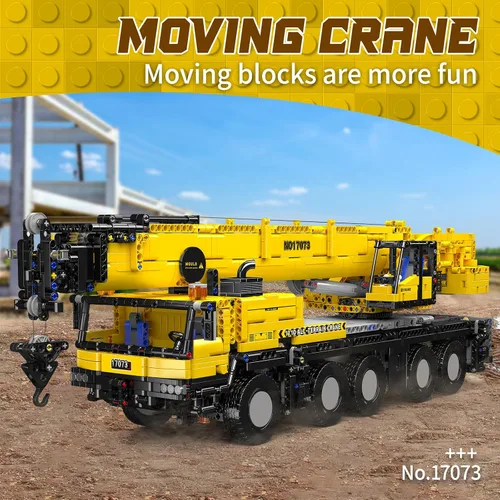 Vista 2 de Mould King 17073 Engineering LTM All Terrain Grúa de Construcción Control Remoto Modelo Modelo de Construcción Conjunto de Construcción