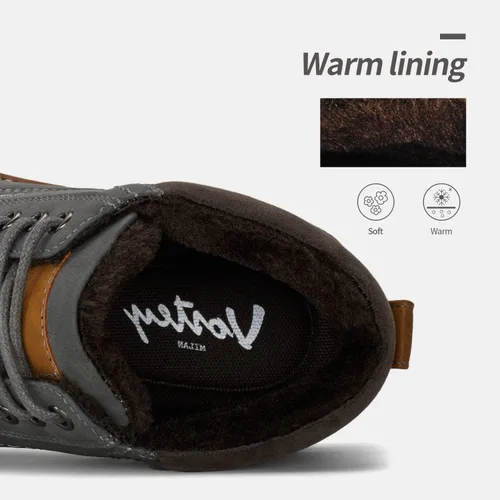 Vista 5 de Vostey - Botas de senderismo para hombre, de estilo casual, resistentes al agua, tipo chukka