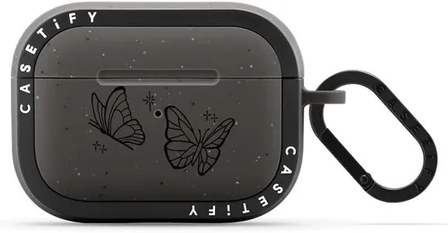 Vista 35 de CASETiFY Bounce Airpods Pro (1ª/2.ª generación) - Funda con anillo, negro Kingsnake - carbón mate