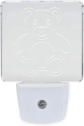 Vista 4 de Spectra479 - Luz nocturna LED roja tenue para dormitorios y baños [paquete de 2] - BioRhythm Safe - (Teddy Bear)