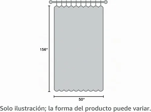 Vista 4 de Ikiriska Cortina Blackout Extra Larga. Cortina Opaca de Oscurecimiento Personalizada de 12-24 Pies de Largo (Beige, 50" An x 156" L)
