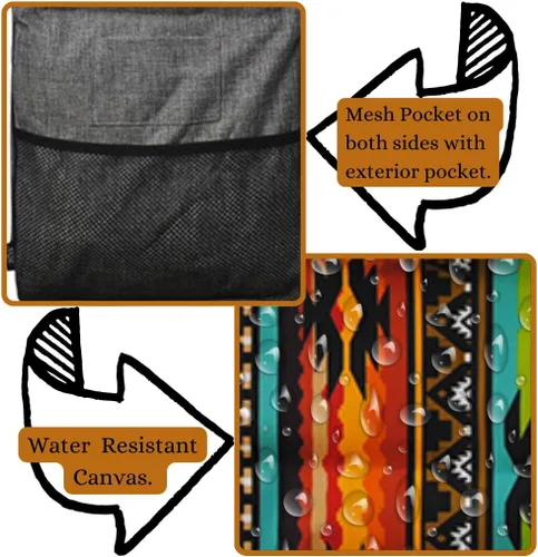 Vista 349 de NGIL Bolsa de comestibles reutilizable extra grande plegable de gran tamaño para comestibles, almacenamiento, picnic, playa, Estampado