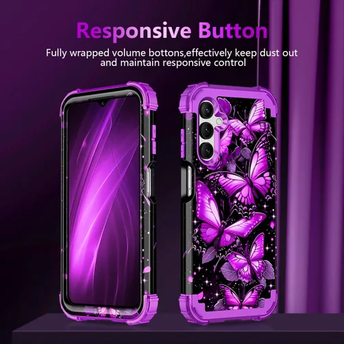 Vista 6 de Rancase Compatible con Galaxy A16 5G Funda, Protección Resistente a los Golpes de Tres Capas de Servicio Pesado Parachoques de Plástico Duro + Funda