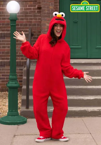Vista 2 de Sesame Street Adult Elmo Onesie Costume