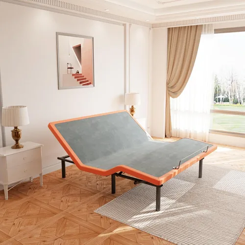 Vista 21 de ESHINE - Base de cama ajustable individual XL con colchón + colchón de espuma viscoelástica de gel de 8 pulgadas (firmeza media), control por