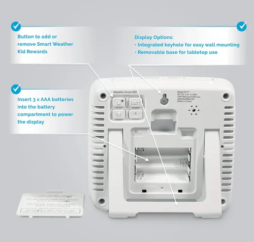 Vista 4 de AcuRite Estación meteorológica What-to-Wear con reloj despertador, hora, fecha y sensor inalámbrico para exteriores para pronóstico hiperlocal