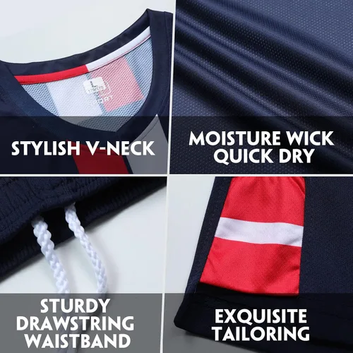 Vista 3 de Camiseta de fútbol personalizada para niños/niños/niñas/hombres/mujeres, camiseta y pantalón corto de fútbol personalizado con número de nombre