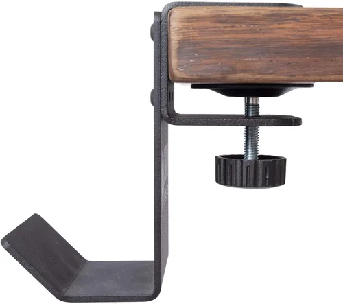 Vista 3 de Stand Up Desk Store - Gancho para colgar los auriculares, la mochila o la bolsa bajo el escritorio. Se fija con la abrazadera en el escritorio