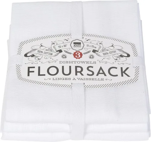 Vista 11 de Now Designs floursack – paños de cocina, set de tres, azul/blanco real