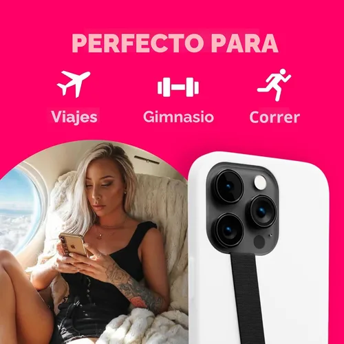Vista 8 de Phone Loops: Agarre de teléfono no elástico, correa de teléfono, soporte de teléfono para mano, pequeño, ligero y discreto soporte para teléfono