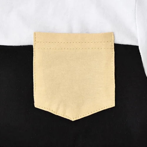 Vista 81 de Ropa para bebé niño pequeño, trajes de verano de manga corta, camiseta de retazos y pantalón con bolsillo, conjunto de 2 piezas, 12 meses a 4 años