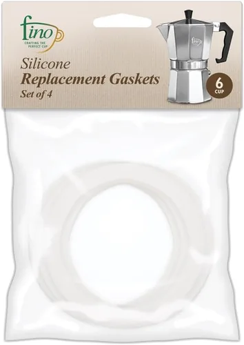 Vista 7 de Fino Junta de repuesto para cafetera espresso de 3 tazas, silicona, juego de 4