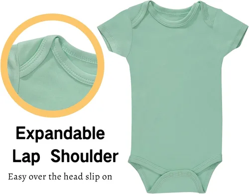 Vista 2 de GUISBY Body de bambú de manga corta para bebés de 0 a 24 meses