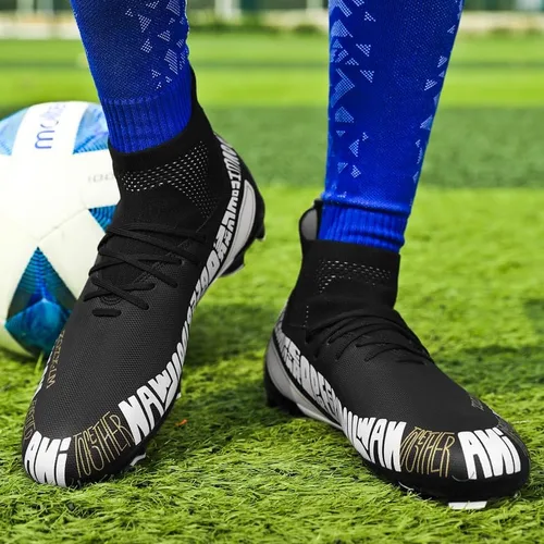 Vista 6 de LIULIULIFE Zapatos de fútbol para hombre, zapatos de fútbol para niños, zapatos de fútbol atléticos juveniles, zapatos de fútbol para estudiantes