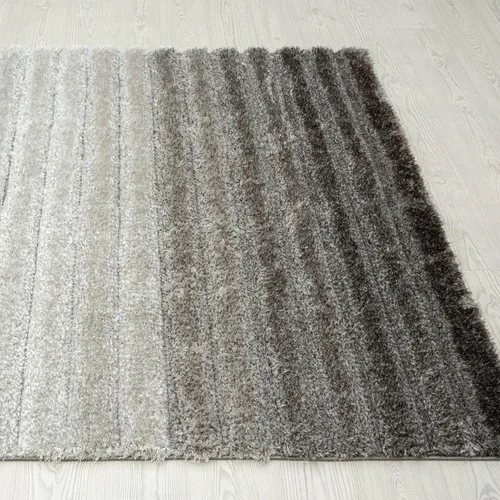 Vista 6 de LUXE WEAVERS Lantanas Collection 7119 - Alfombra geométrica moderna gris de 5 x 7 pulgadas