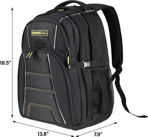 Vista 7 de Olympia Tools Mochilas de viaje, negras, 13.8 7.9 18.5 pulgadas, Negro -, Mochilas de viaje