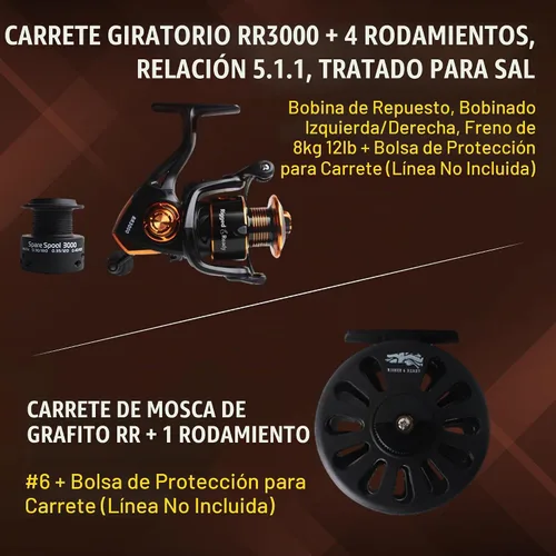 Vista 5 de Rigged & Ready X Series™ Cañas de pescar de viaje. 6 Combos y cañas súper
