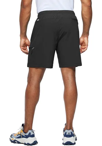 Vista 3 de Viodia Pantalones cortos de senderismo para hombre, elásticos, de secado rápido, ligeros, para hombre, pantalones cortos deportivos de pesca
