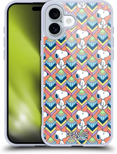 Vista 178 de Head Case Designs Snoopy Deco Dreams - Funda de gel suave con licencia oficial de Peanuts Blue Pattern compatible con Apple iPhone 7 Plus/iPhone 8