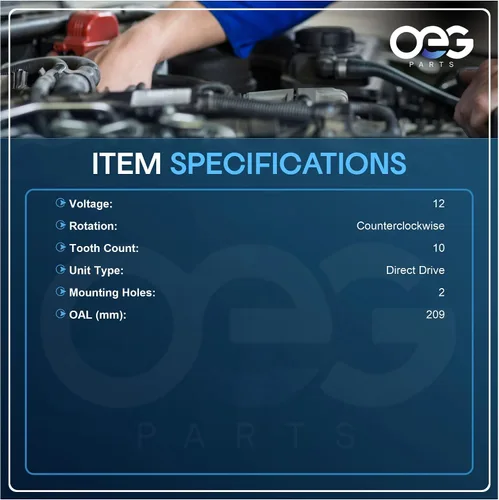 Vista 3 de OEG Parts - Arrancador compatible con Kawasaki compatible con John Deere Cub Cadet New Holland Toro 15-28HP 21163-7001 21163-7010 21163-7022