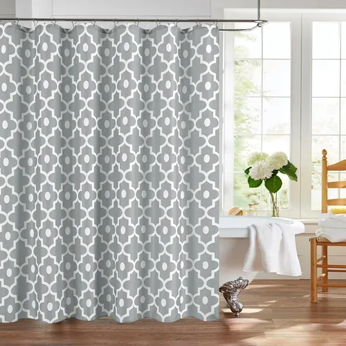 Vista 18 de Biscaynebay - Cortinas de tela texturizada a cuadros para baño