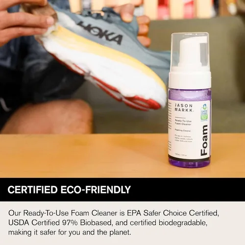 Vista 9 de Jason Markk Quick Clean & Suede - Kit de limpieza de 4 piezas, cepillo de gamuza y borrador de manchas, espuma lista para usar y cepillo delicado