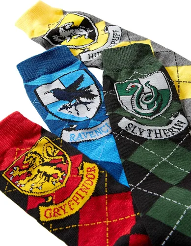 Vista 3 de Hyp Harry Potter House Crests Argyle JuniorsWomens 4 Pack Knee High Socks