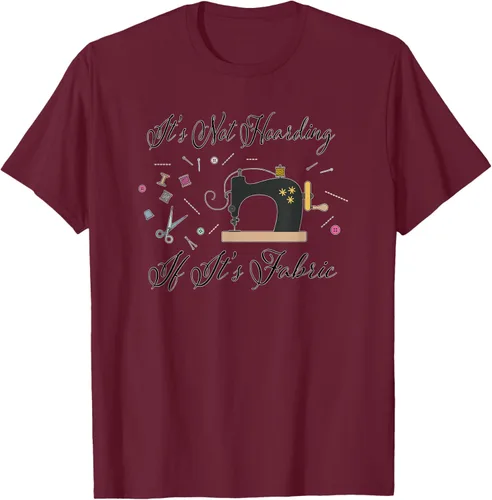 Vista 16 de It's Not Hoarding If Its - Camiseta de costura para acolchado, Blanco, S