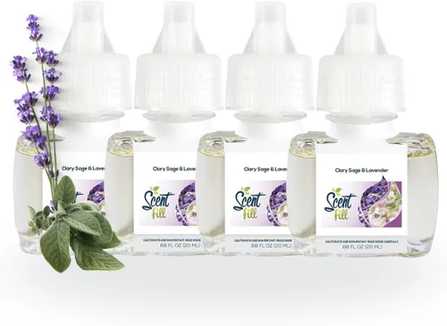 Vista 6 de Scent Fill Ambientador enchufable de sidra de manzana, 4 recambios de aceite perfumado