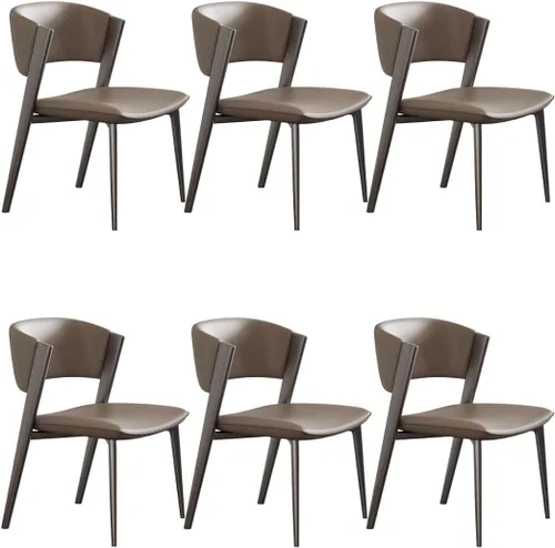 Vista 17 de YVYKFZD Juego de sillas de comedor de cuero, sillas de comedor con patas y respaldo de metal, sillas de cocina sin brazos de ocio, silla auxiliar