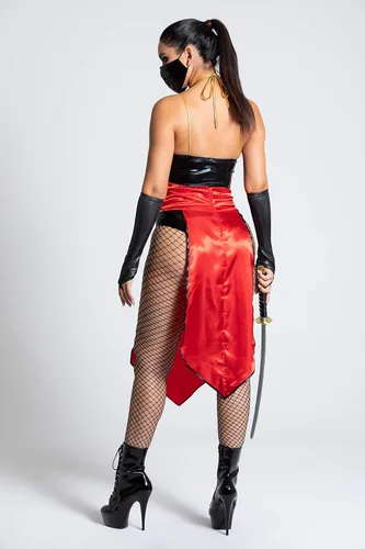 Vista 4 de Yandy Exclusivo disfraz de ninja guerrero para cosplay de asesino místico