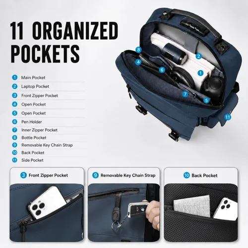 Vista 5 de Bolsa tipo mensajero de lona tipo bandolera para computadora portátil, casual, viajes, para hombres y mujeres